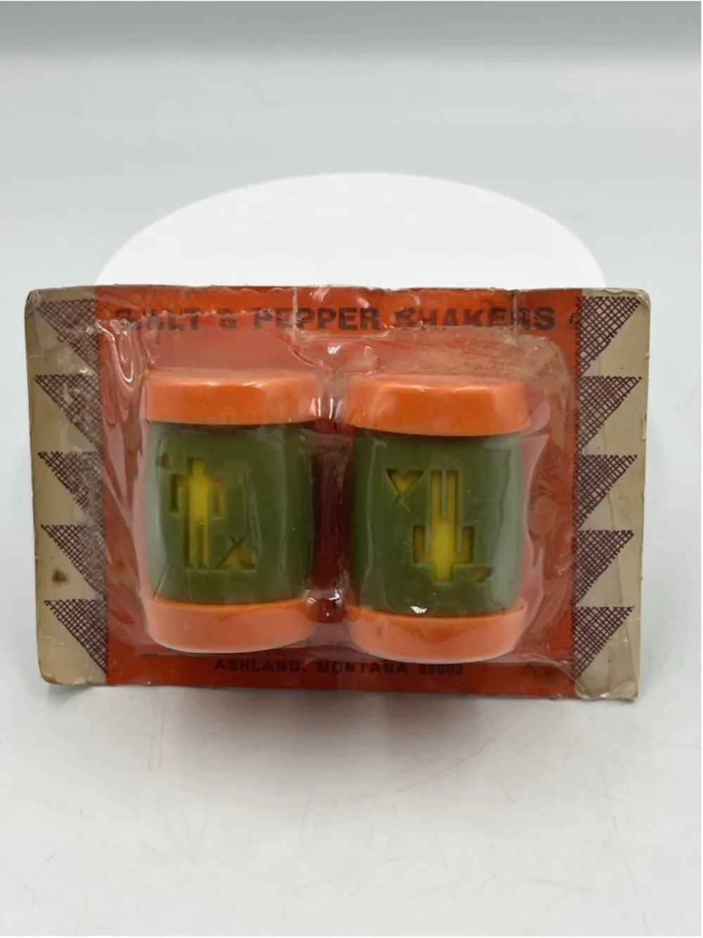 Vintage 1970’s St. Labre Indian School Salt & Pepper Souvenir Item in NIP SEE